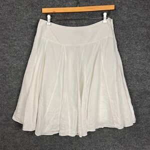 Ralph Lauren White Linen Skirt Womens‎ Size 12 Casual Summer